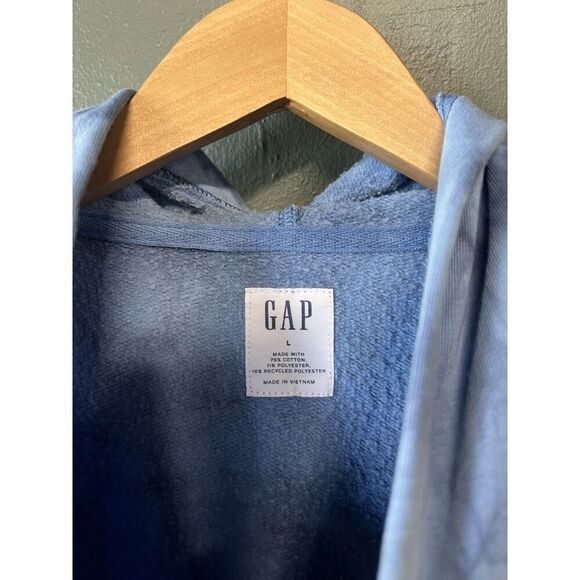 Gap Mens Blue Tie Dye Pullover Hooded Sweatshirt Size Large - Picture 3 of 3
